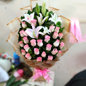 gerbera-with-lily-mixed-bouquet-1